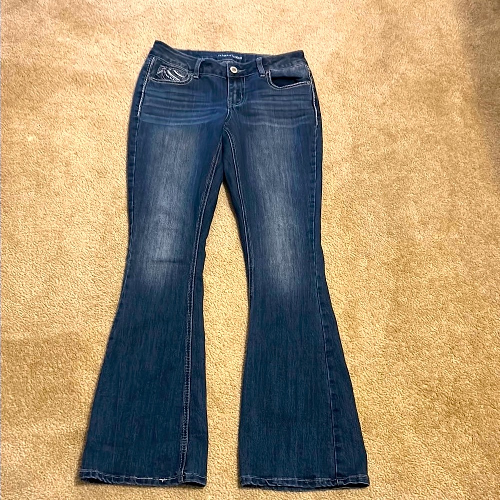 maurices Women's Flare Blue Jeans - 2 Long